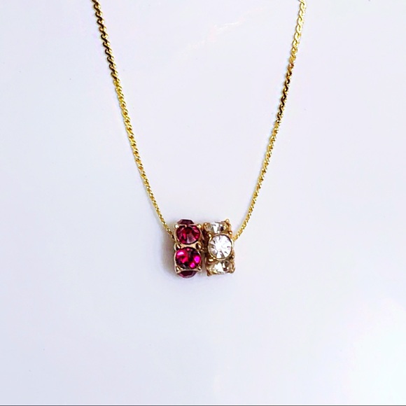 🔥4/$20 Vintage Rhinestone charm necklace - Picture 1 of 4